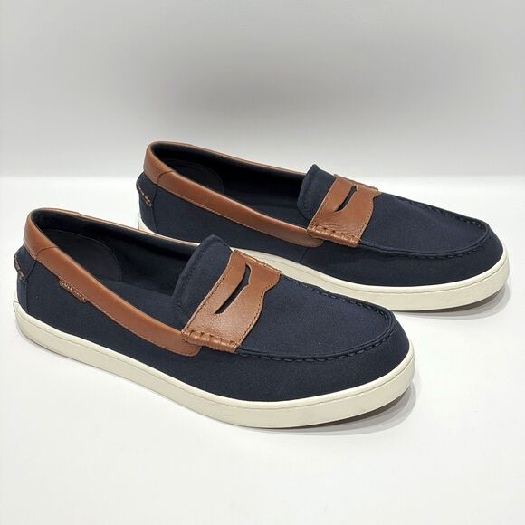 Cole Haan Nantucket Canvas Penny Loafer C38570 Navy Blue Men Size 12M -Worn Once main image 8